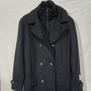 NWT Jf j.ferrar men’s wool bland pea coat black medium